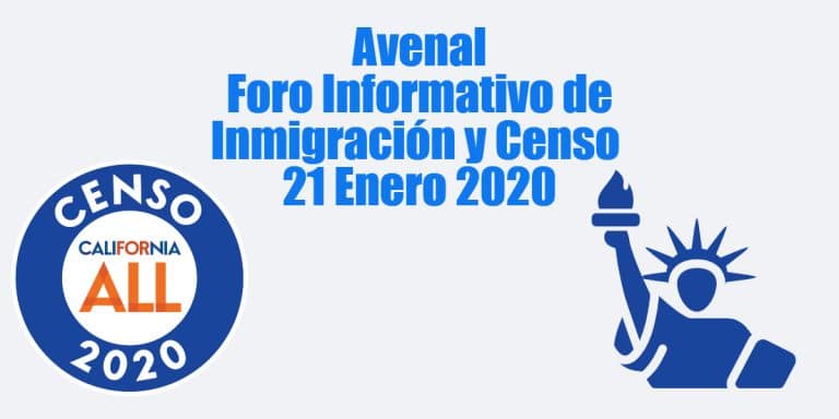 Foro Informativo de Inmigración y Censo en Avenal 21 Enero 2020 CVIIC