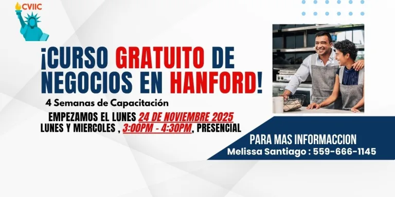 Curso Gratuito de Emprendimiento en Hanford